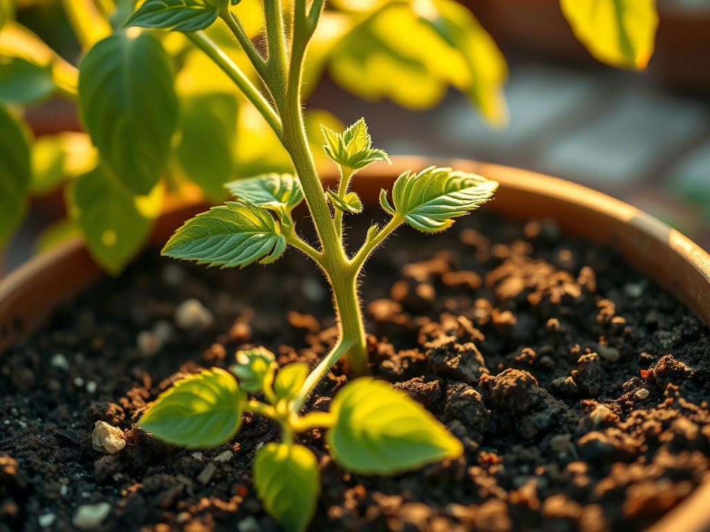 Elección de brotes laterales sanos para esquejes de tomate